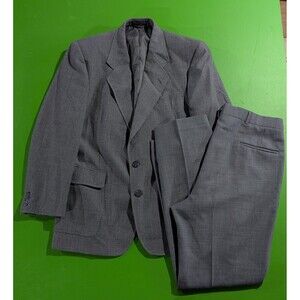 Foreman & Clark Suit, 2pc, Gray, Sz 42R (36 Pant) Wool Blend Men's Corpcore Prof